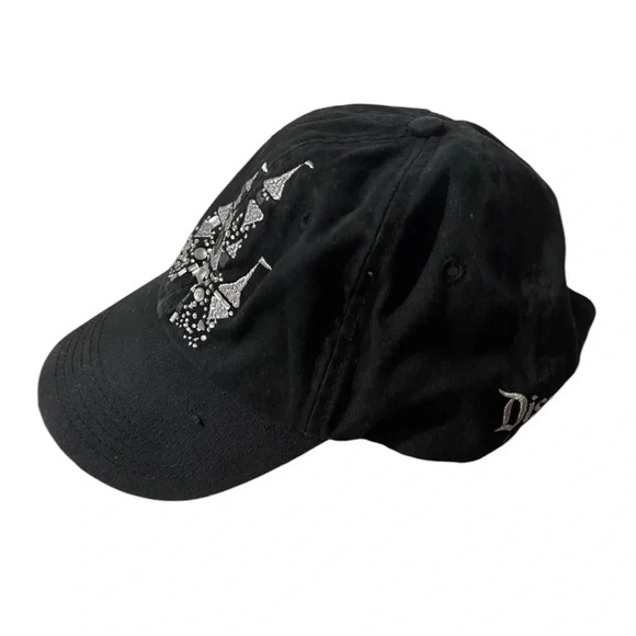 Disneyland 60th Anniversary Rhinestone Embellished Adjustable Black Hat  - Picture 4 of 10